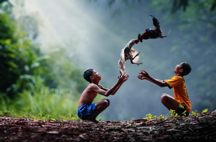 Повседневная жизнь индонезийской деревни в ярких фотографиях Германа Дамара 