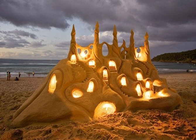 Поражающие воображение замки из песка 