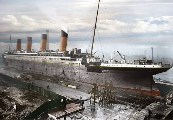 Редкие цветные фотографии Титаника, 1912 год 