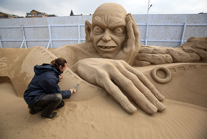 Фестиваль песчаных скульптур в Англии 