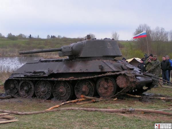 В озере нашли Т-34 времен Второй Мировой Войны 