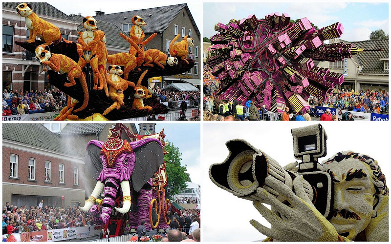  Грандиозные скульптуры из цветов в голландском Зюндерте 