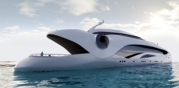 Необычное дизайнерское творение - Яхта "OCULUS" или "Череп Кита" 